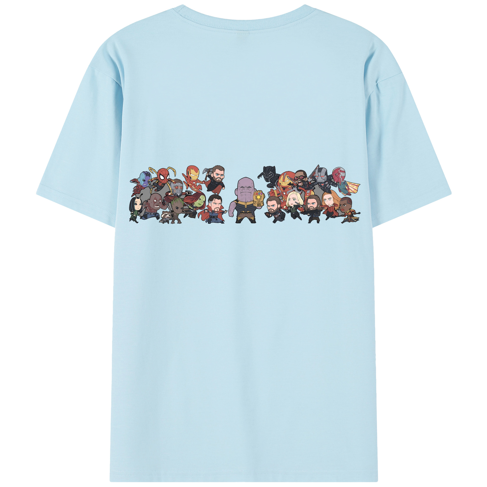 （画像用） アベンジャーズ The Avengers 綿100％半袖Tシャツ（背面プリント）